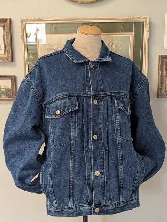 80s Club Monaco RARE VTG Authentic Denim Trucker Indigo Jean Jacket - Picture 5 of 16